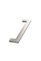 Furnipart - Flat - greb i zink mat krom CC128mm L142mm B7,5mm H33mm